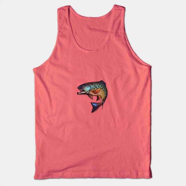 Jumping Trout Tank Top by MikaelJenei